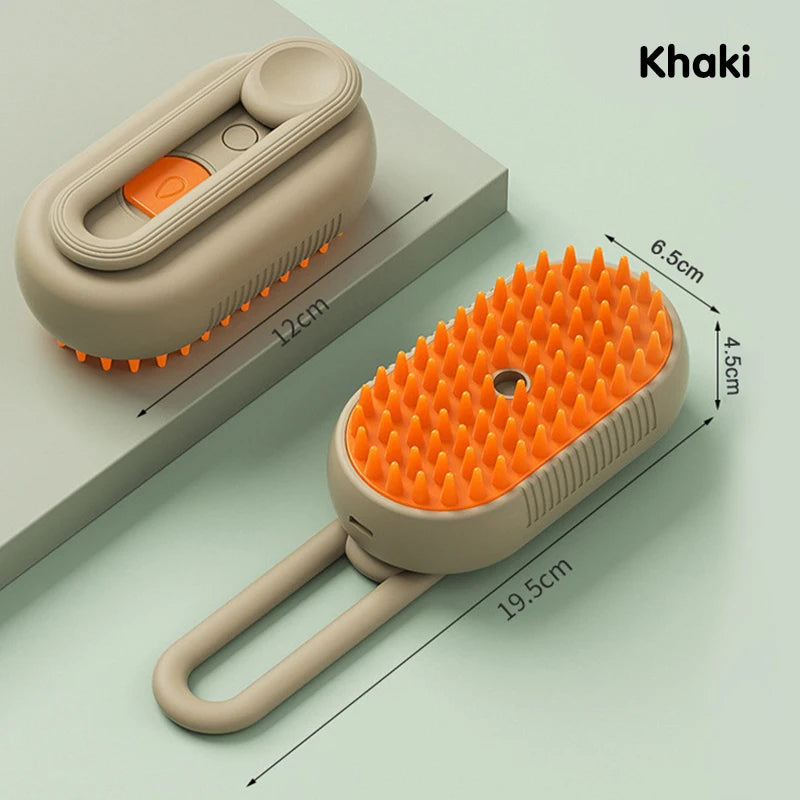 Electric Steam Pet Grooming Massage Brush
