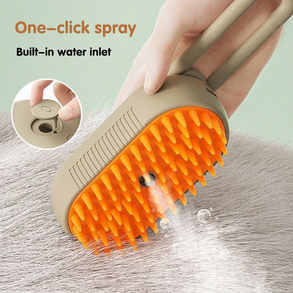 Electric Steam Pet Grooming Massage Brush