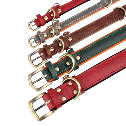 Personalized Engraved PU Leather Dog Collar