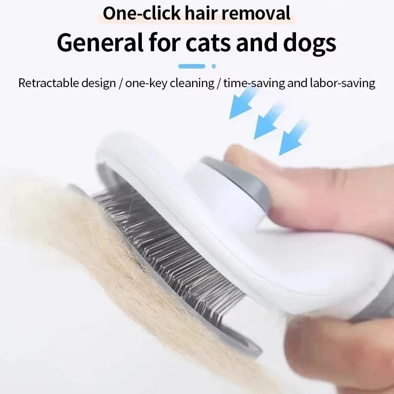Dog Grooming Brush With Easy Clean