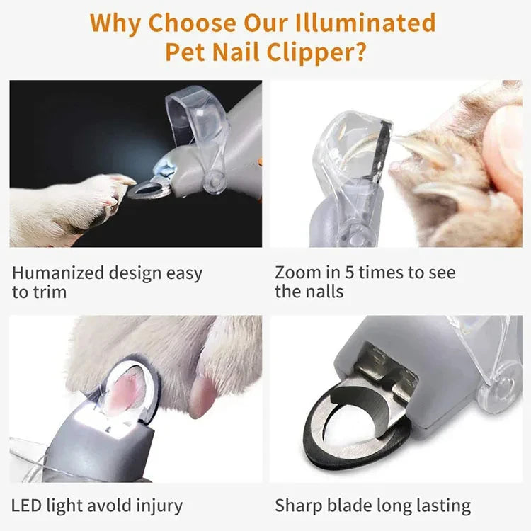 Pet Nail Clipper Scissors With LED