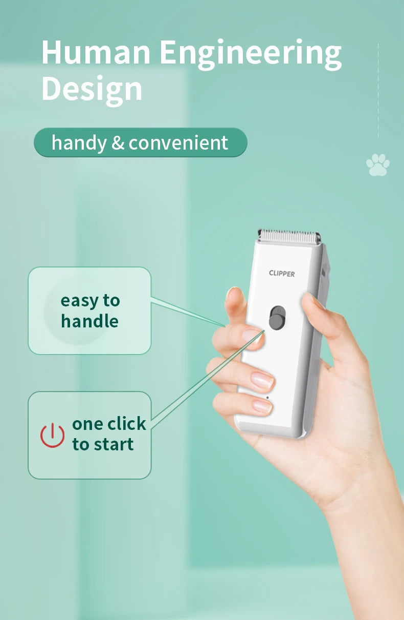 Low Noise Waterproof Wireless Pet Grooming Clipper