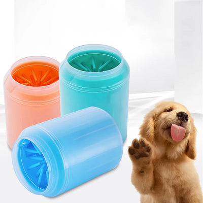 Portable Dog Paw Cleaner Cup With Brush