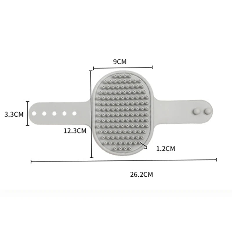 Pet Grooming Massage Brush With Handle