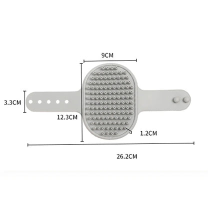 Pet Grooming Massage Brush With Handle