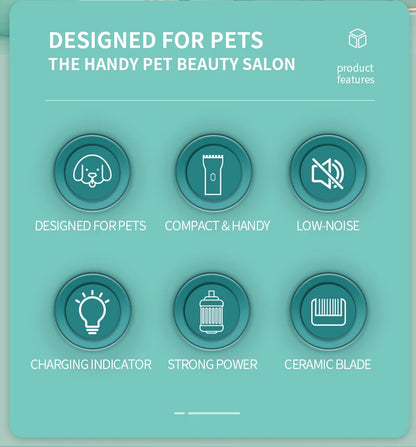 Low Noise Waterproof Wireless Pet Grooming Clipper