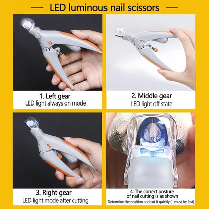 Pet Nail Clipper Scissors With LED