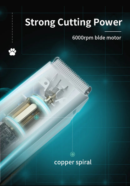 Low Noise Waterproof Wireless Pet Grooming Clipper